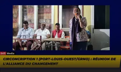 Circoncription 1 (Port-Louis-Ouest/GRNO) : Réunion de l'Alliance du Changement
