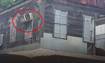 [Sur la voie publique] Un climatiseur à haut risque