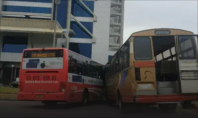 Ebène : collision entre deux bus 