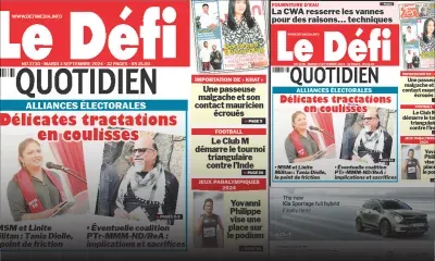 Voici la une du Défi Quotidien de ce Mardi 03 Septembre 2024