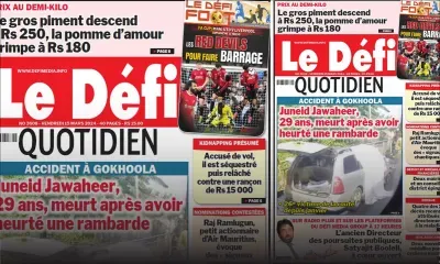 Voici la une du Défi Quotidien de ce Vendredi 15 Mars 2024