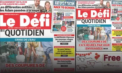 Voici la une du Défi Quotidien de ce Jeudi 09 Janvier 2025