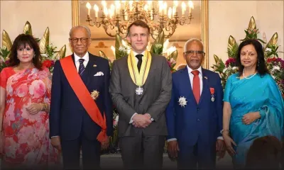 [En images] Visite du président Macron à la State House