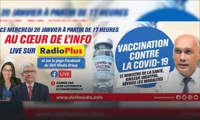 Au Cœur de l’Info - Vaccination contre la Covid-19 : Kailesh Jagutpal dévoilera les modalités ce mercredi 