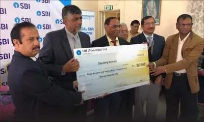 La State Bank Of India à Maurice : Rs 328 000 à destination du Gayasingh Ashram de Port-Louis