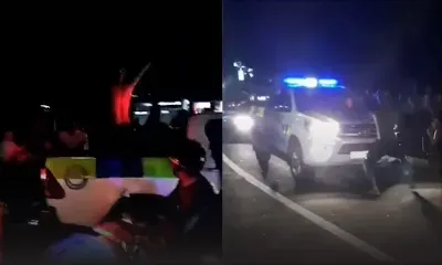 Grand-Baie : il danse torse nu devant un véhicule de la police avant de monter sur le caisson