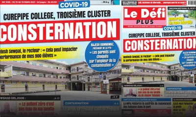 Voici la Une du Défi Plus de ce samedi 13 mars 2021