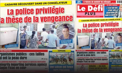 Voici la Une du Défi Plus de ce samedi 15 mai 2021