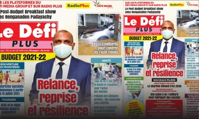 Voici la Une du Défi Plus de ce samedi 12 Juin 2021