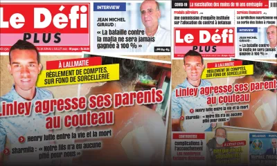 Voici la Une du Défi Plus de ce samedi 26 Juin 2021