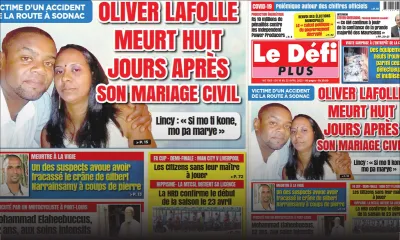 Voici la Une du Défi Plus de ce samedi 16 avril 2022