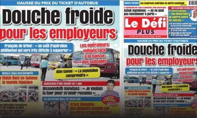 Voici la Une du Défi Plus de ce samedi 07 mai 2022