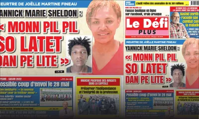 Voici la Une du Défi Plus de ce samedi 14 mai 2022