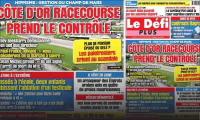 Voici la Une du Défi Plus de ce samedi 21 mai 2022