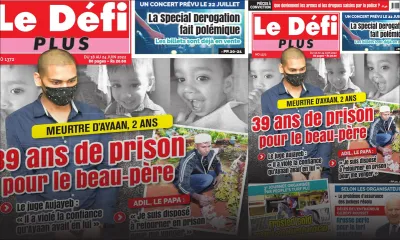 Voici la Une du Défi Plus de ce samedi 18 Juin 2022