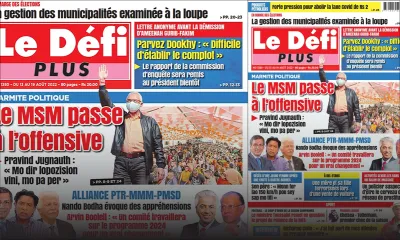 Voici la Une du Défi Plus de ce samedi 13 Août 2022