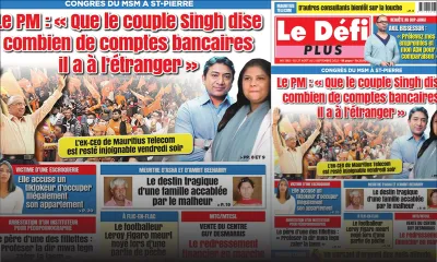 Voici la Une du Défi Plus de ce samedi 27 Août 2022