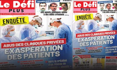 Voici la Une du Défi Plus de ce samedi 29 Octobre 2022