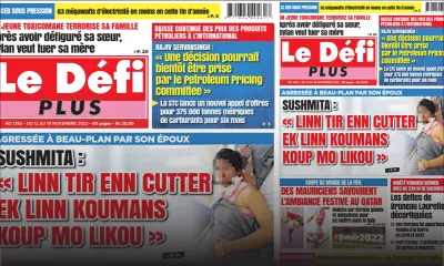 Voici la Une du Défi Plus de ce samedi 12 Novembre 2022