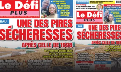 Voici la Une du Défi Plus de ce samedi 31 Decembre 2022