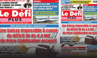 Voici la Une du Défi Plus de ce samedi 14 Janvier 2023