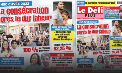 Voici la Une du Défi Plus de ce samedi11 Février 2023