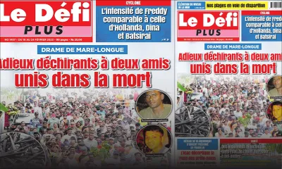 Voici la Une du Défi Plus de ce samedi 18 Février 2023