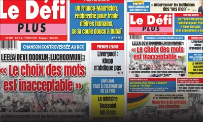 Voici la Une du Défi Plus de ce samedi 11 Mars 2023