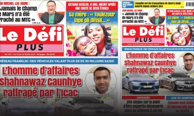 Voici la Une du Défi Plus de ce samedi 18 Mars 2023