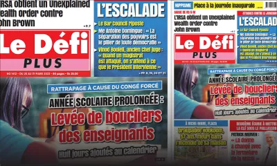 Voici la Une du Défi Plus de ce samedi 25 Mars 2023