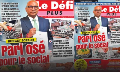 Voici la Une du Défi Plus de ce samedi 03 Juin 2023