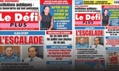 Voici la Une du Défi Plus de ce samedi 01 Juillet 2023