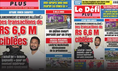 Voici la Une du Défi Plus de ce samedi 08 Juillet 2023