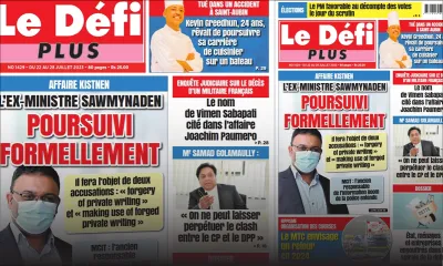 Voici la Une du Défi Plus de ce samedi 22 Juillet 2023