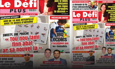 Voici la Une du Défi Plus de ce samedi 09 Septembre 2023
