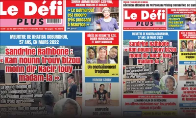 Voici la Une du Défi Plus de ce samedi 30 Septembre 2023