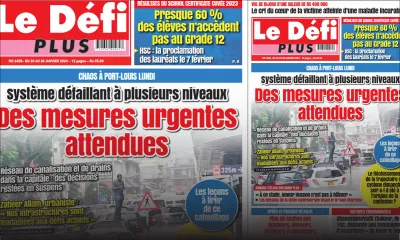 	Voici la Une du Défi Plus de ce samedi 20 Janvier 2024