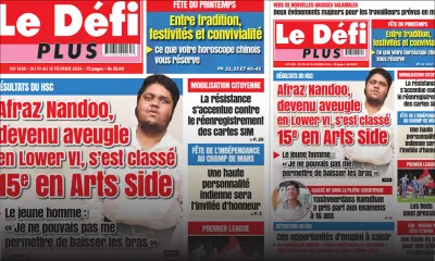 Voici la Une du Défi Plus de ce samedi 10 Février 2024