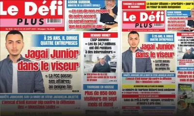 Voici la Une du Défi Plus de ce Samedi 23 Août 2025