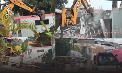 La Butte : démolition des maisons se trouvant sur le tracé du Metro Express ce lundi 