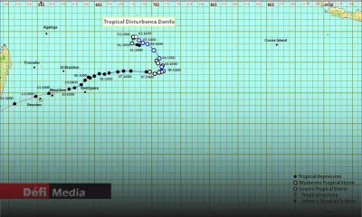 Météo : Danilo passera à environ 100 km de Maurice à la mi-journée