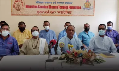 Conférence de presse de la Mauritius Sanatan Dharma Temples Federation