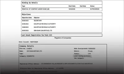 «Winding up» de Dhyanavartam Ltd : Executive Services Limited (ESL) donne sa version des faits