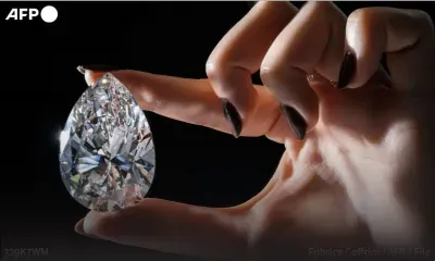 Le plus gros diamant blanc jamais mis aux enchères adjugé 18,6 millions de francs suisses, très loin d'un record