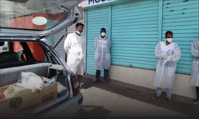 Confinement national : distribution de nourritures aux nécessiteux par l’association "Feed the Needy"