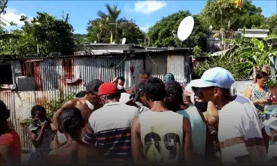 À Cité-La Cure - Distribution de vivres aux nécessiteux : seuls ceux sous le SRM et ne travaillant pas sur la liste, certains protestent