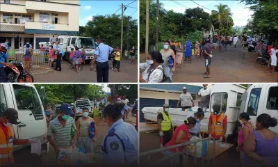 [En images] Petite-Rivière : distribution des denrées dans une ambiance bon enfant