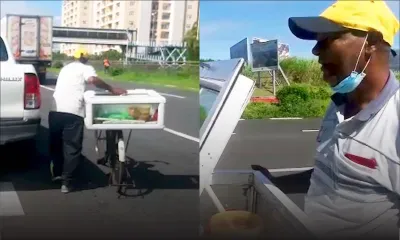 Phoenix : Azad, le marchand de dholl puris, au ralenti sur sa bicyclette 