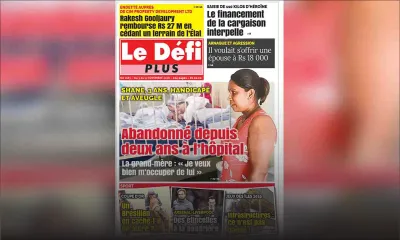 Voici la Une du Défi Plus de ce samedi 03 novembre