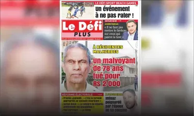 Voici la Une du Défi Plus de ce samedi 08 décembre 2018